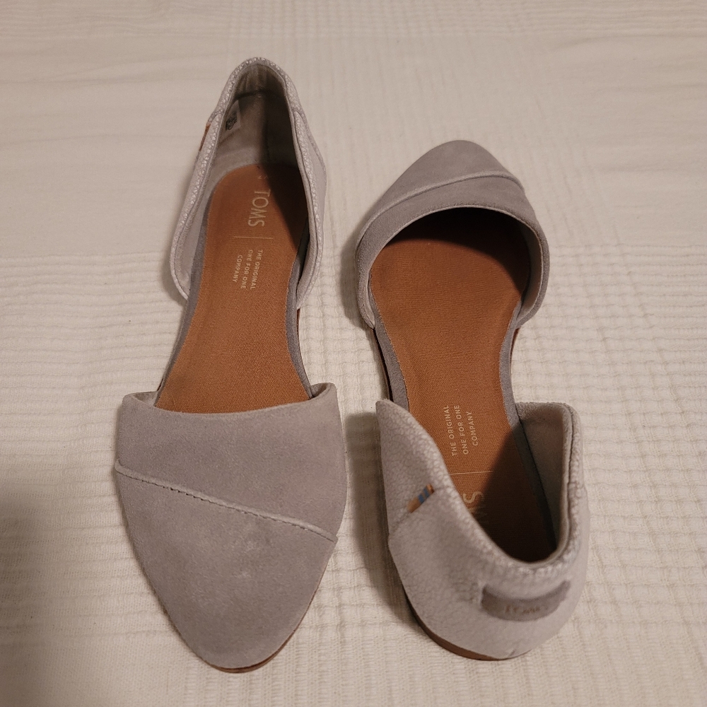Toms Drizzle Grey Suede with Crackle Leather / 7